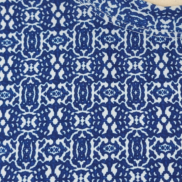 Cabana Life Blue Palms UPF 50+ Shift Travel Swim Cover Up Dress Sz M - Picture 7 of 11